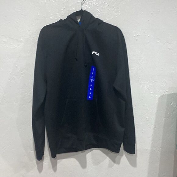FILA logo hoodie in navy. Men’s S. 55/45 cotton/poly. Like new condition. Sharp! - Picture 2 of 8